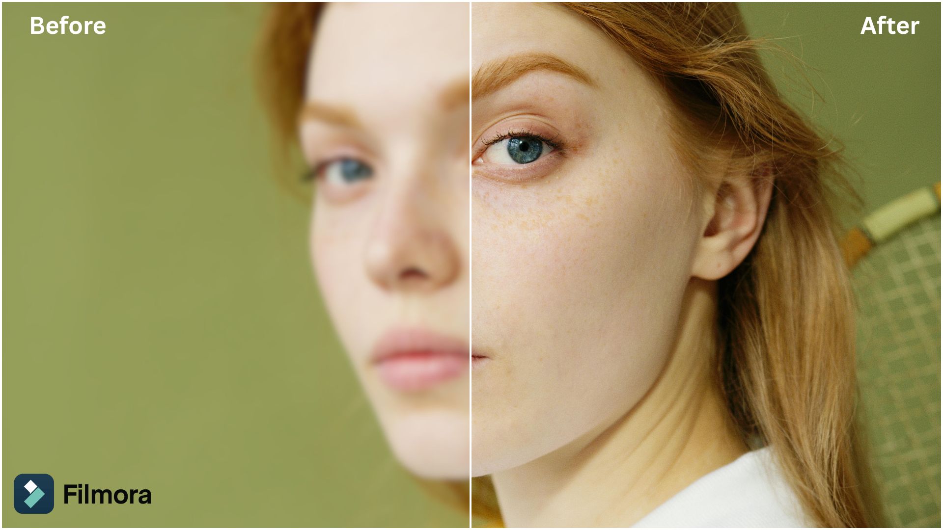 Filmora 흐림 제거 결과