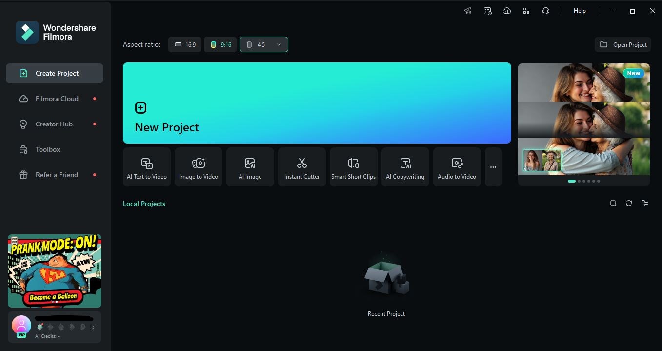 open filmora software
