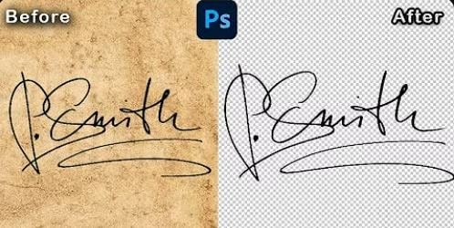 remove signature background in photoshop