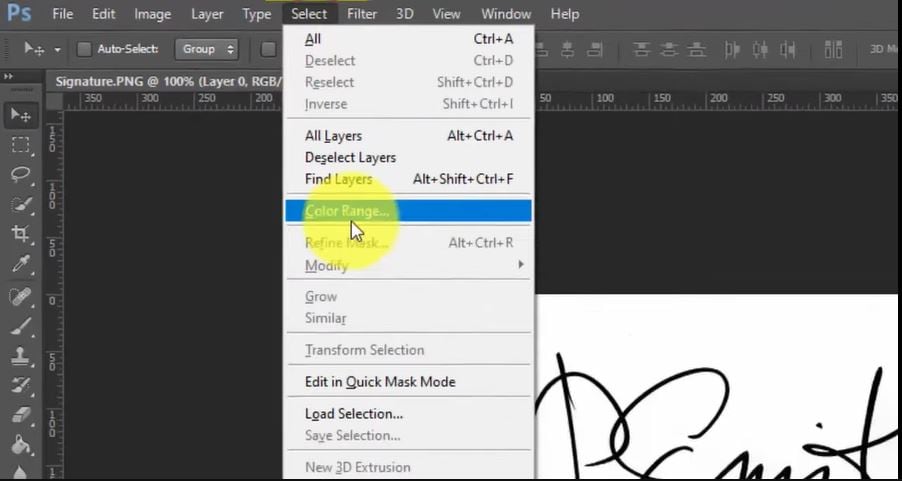 color range in photoshop