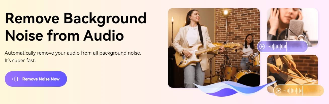 remove background noise from audio with Media.io