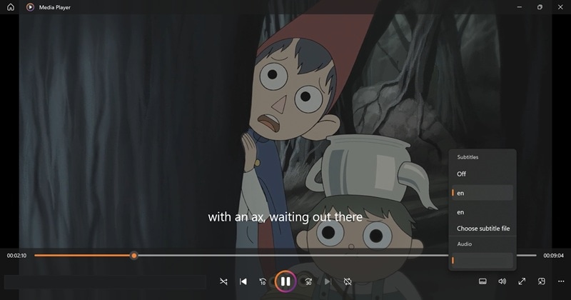 example of soft subtitles