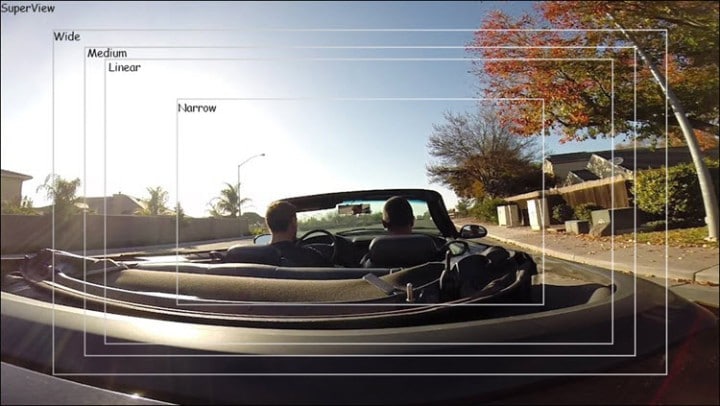 select another lens options in gopro