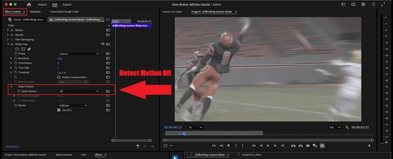 turn detect motion off
