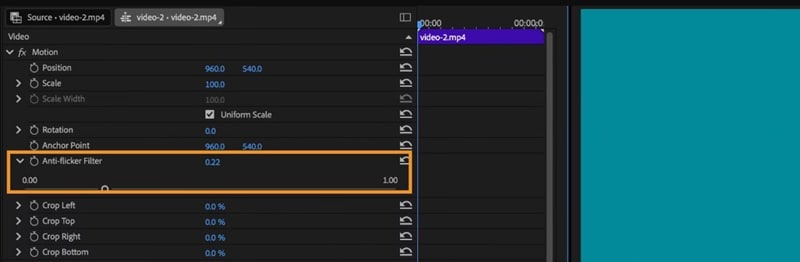 anti flicker filter in premiere pro