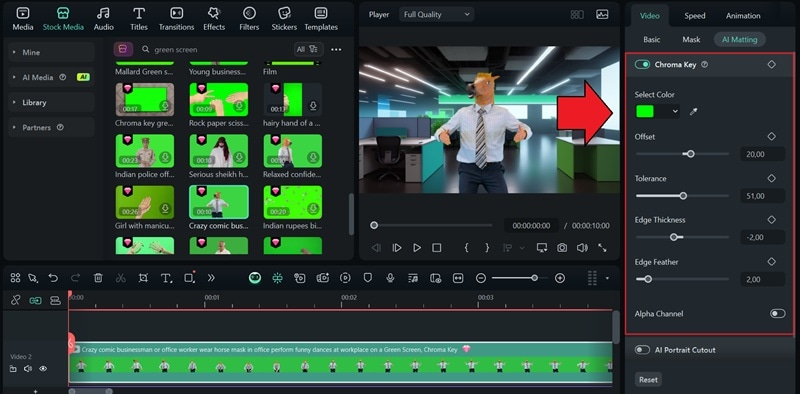finetune chroma key settings