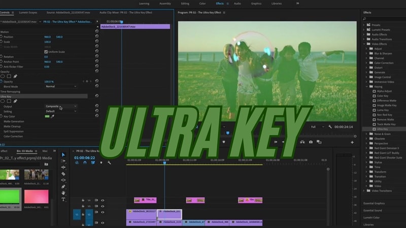premiere pro ultra key tool