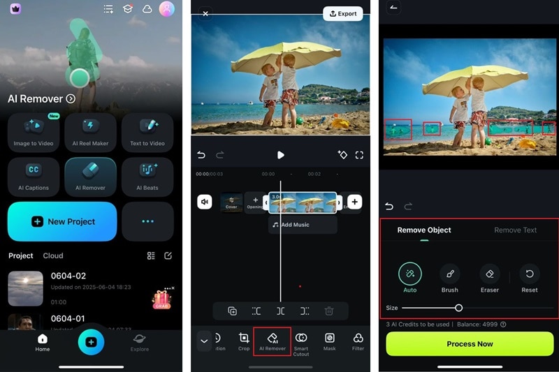 remove object from photo on filmora