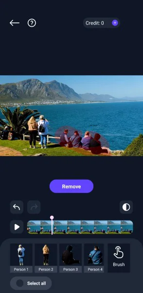 remove people from video on android