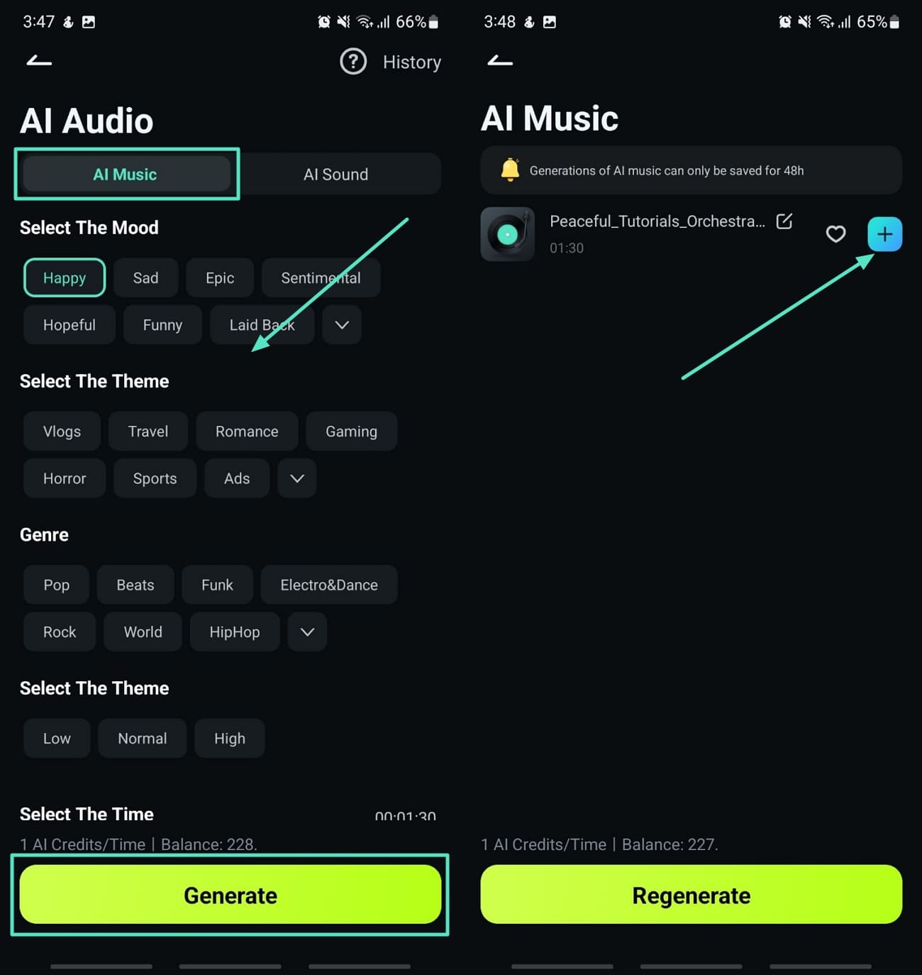 generate ai music
