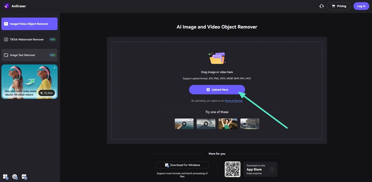 upload video to anieraser