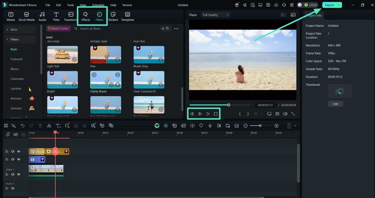 add effects and filters