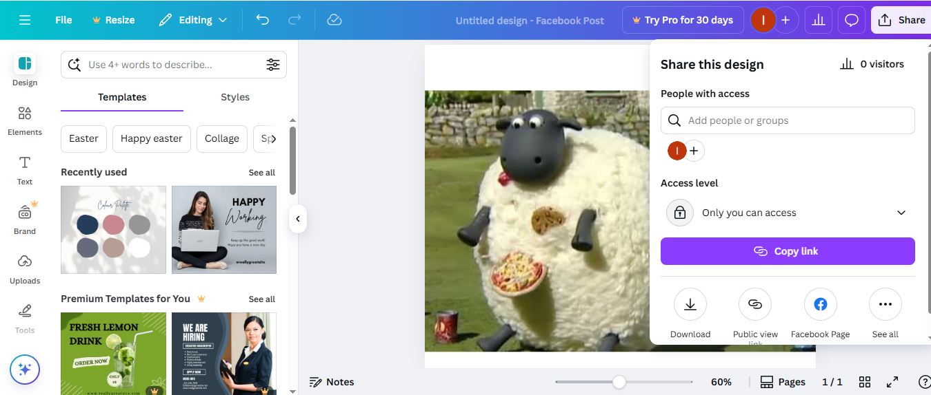 download your image in canva