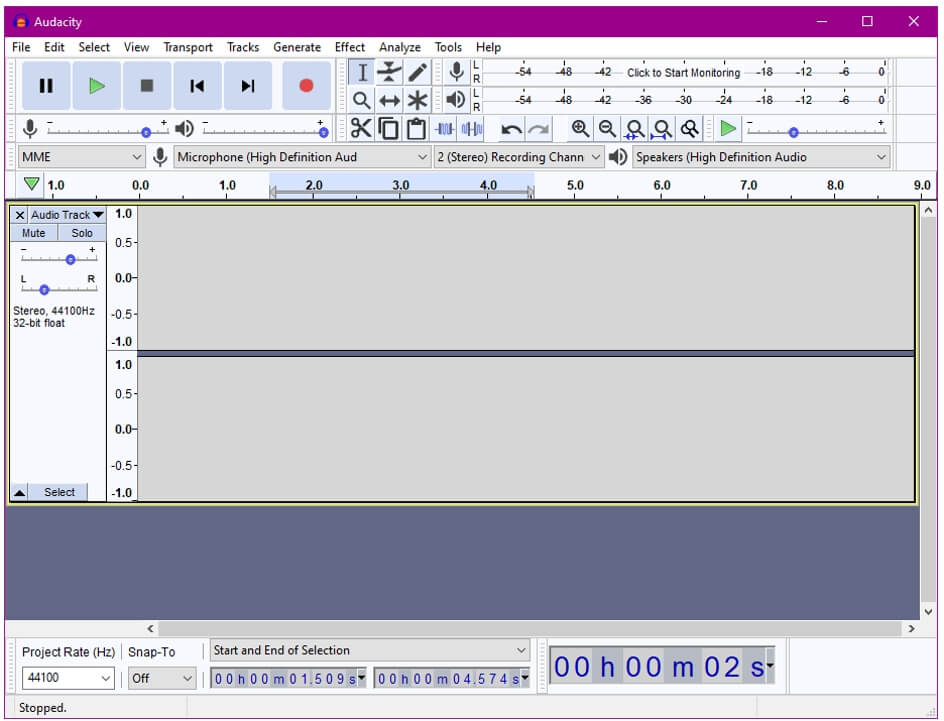 quitar una parte del audio que no quieras en audacity  