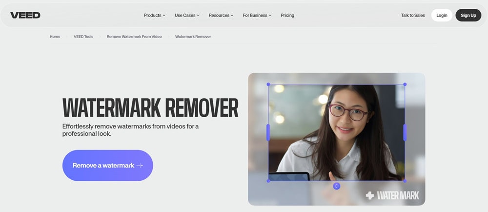 veed.io online watermark remover