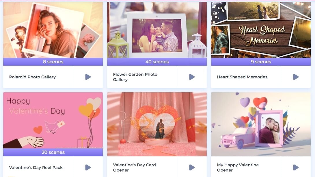 Renderforest créateur de vidéos en ligne pour la Saint-Valentin