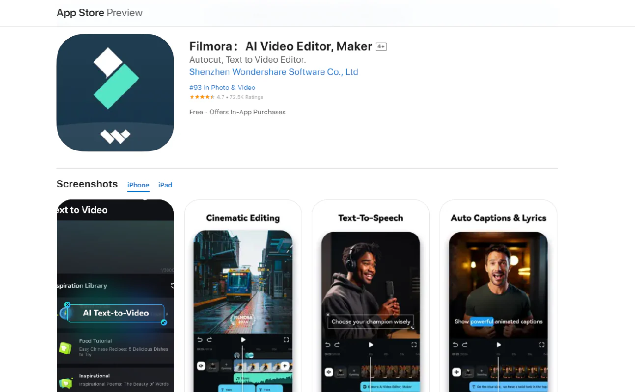 filmora app store preview