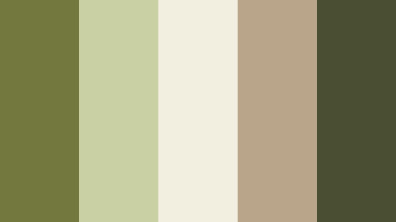 restful tea corner mossy olive color palette with hex codes