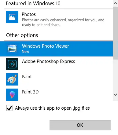 windows 10 installing photo viewer