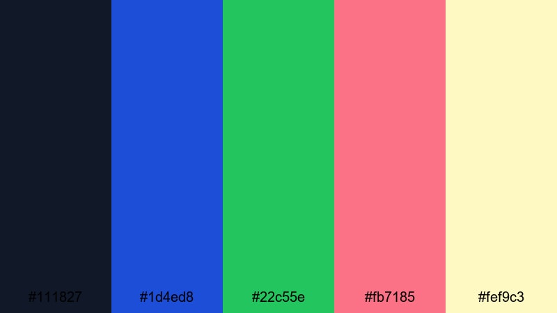 retro arcade stream true blue color palette with hex codes