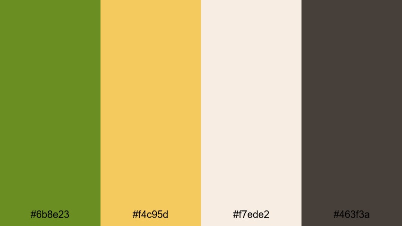 retro army poster olive drab color palette with hex codes