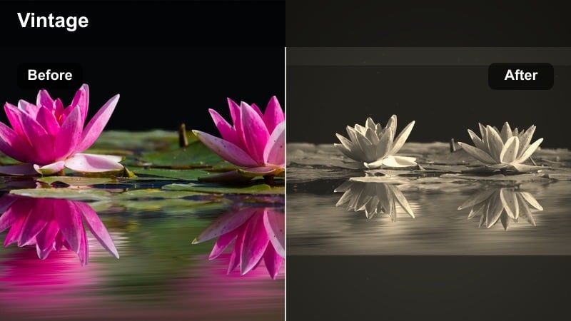 Retro camcorder style vlog filter on an Instagram montage reel