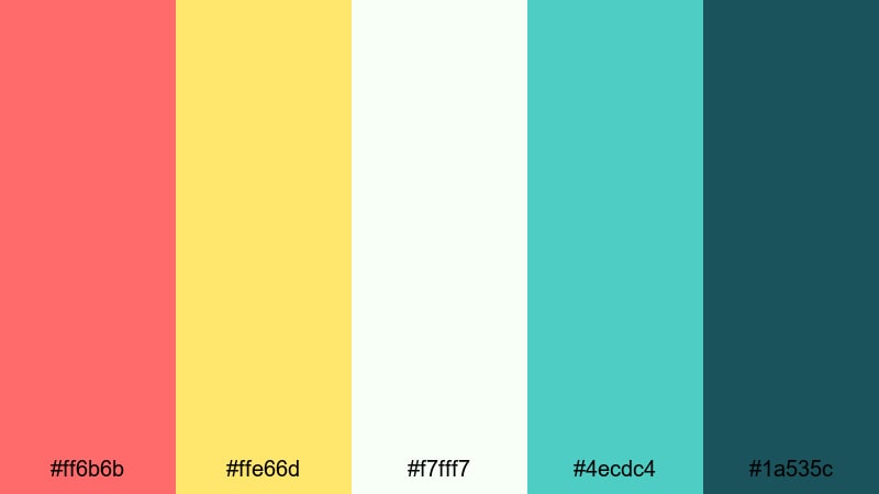 retro diner glow retro 80s color palette with hex codes