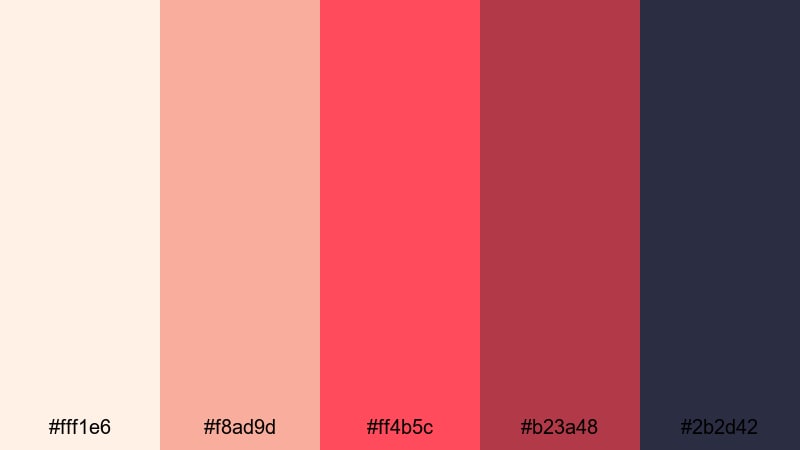 retro diner ketchup red color palette with hex codes