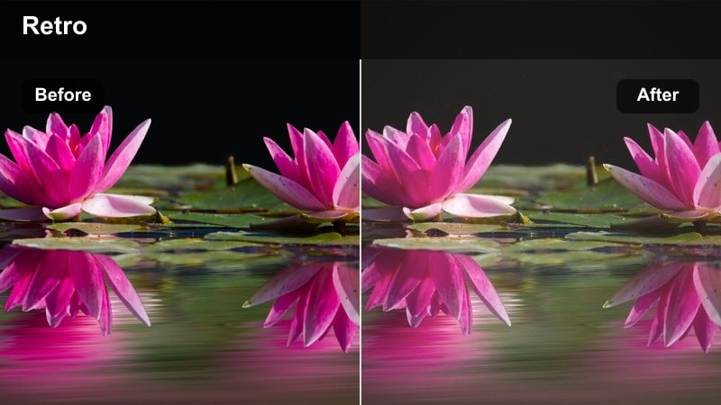 Urban stairwell scene with a faded warm brown retro film look.