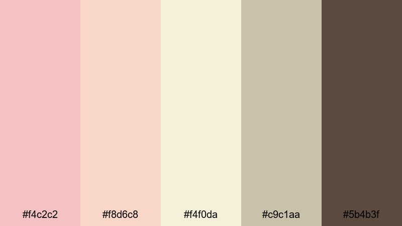 retro film tea rose tea rose color palette with hex codes