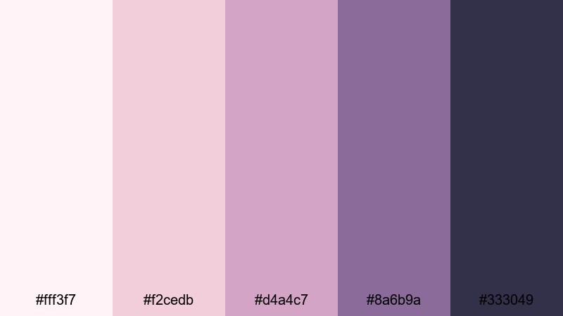 retro mauve poster blue mauve color palette with hex codes