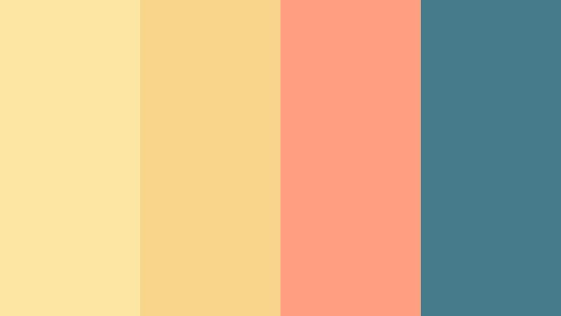 retro super 8 summer pale sunflower color palette with hex codes