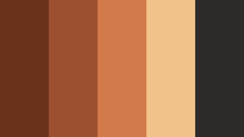retro vinyl ember burnt cinnamon color palette with hex codes