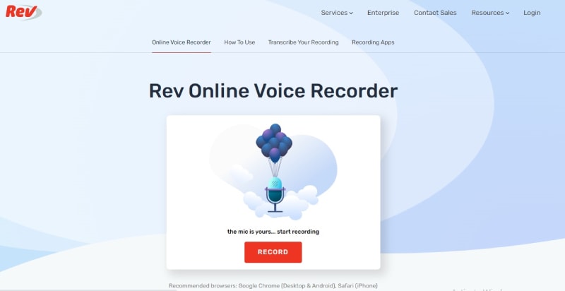 rev online voice recorder