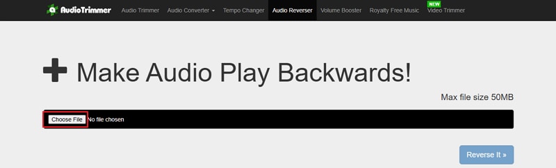 online mp3 reverser choose file