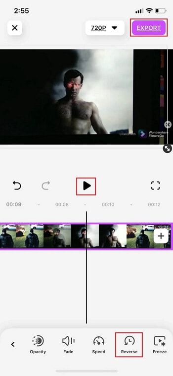 Video umkehren filmorago iphone