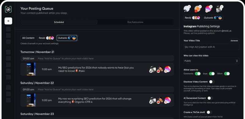 social media video scheduling