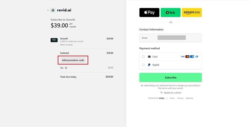 add promotion code