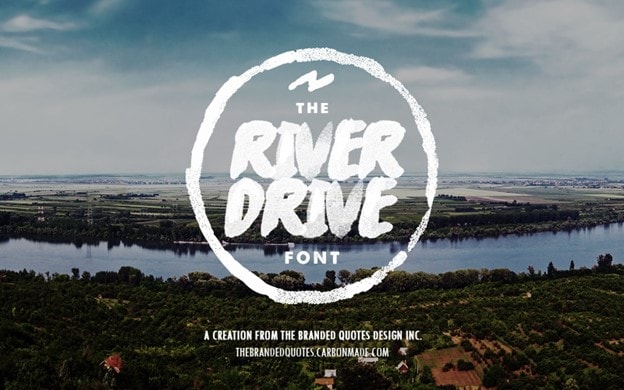 river drive youtube thumbnail font
