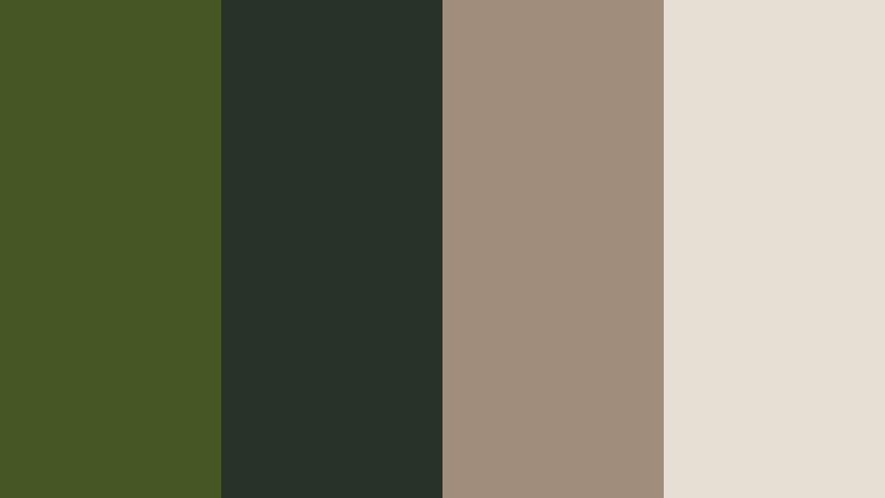 riverbank driftwood dark moss green color palette with hex codes