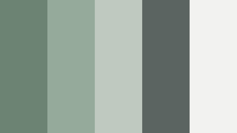 riverbank pebble path muted fern color palette with hex codes
