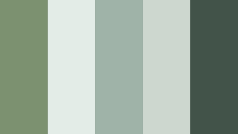 riverbank stillness sage fern color palette with hex codes