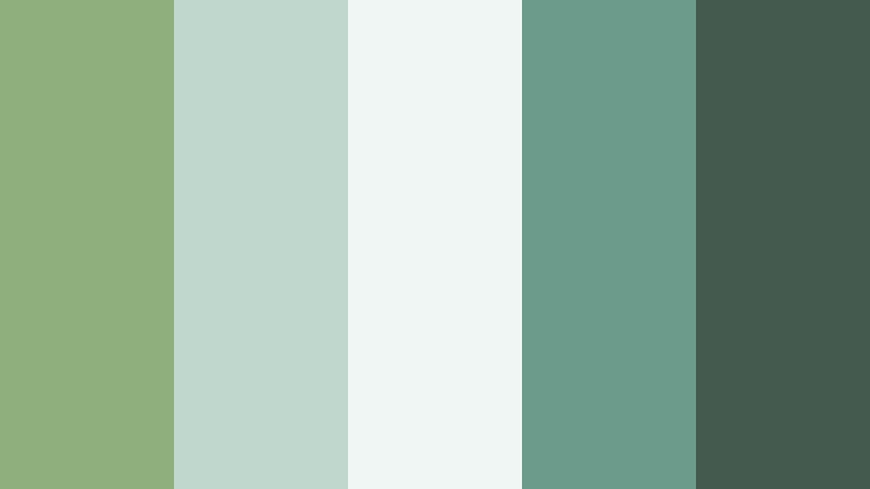 riverbank whisper soft fern green color palette with hex codes