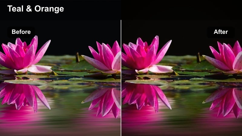 Highway view from a car windshield with golden warm tones in sky and road.