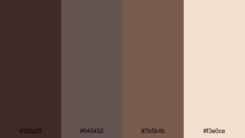 roasted coffee beans wenge color palette with hex codes