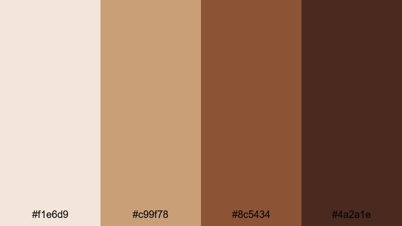 roastery brick loft coffee color palette with hex codes