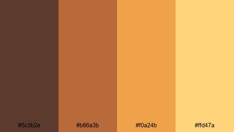 rodeo golden hour cowboy color palette with hex codes