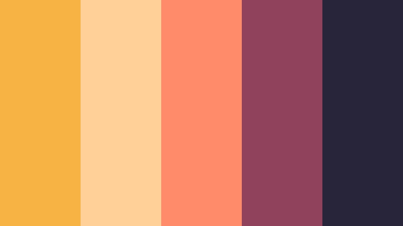 rooftop honey sunset golden honey color palette with hex codes