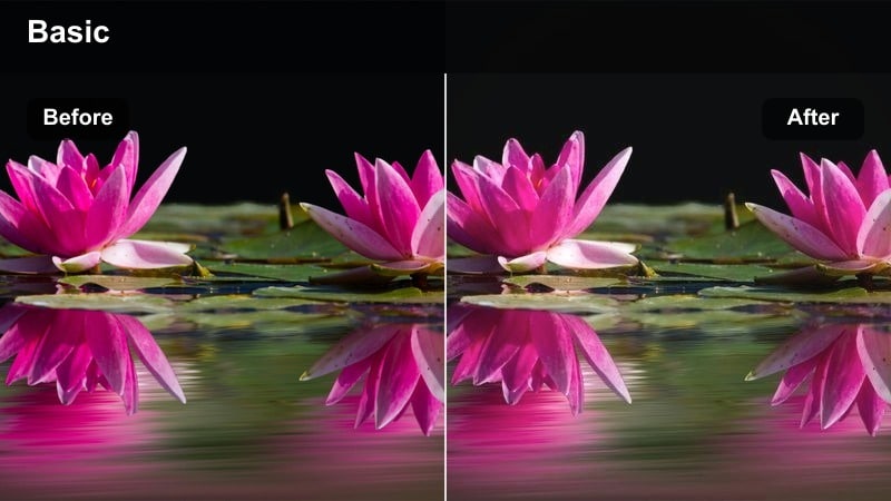 Beauty vlogger in a bedroom with lilac LED lights and cool-toned color grading.