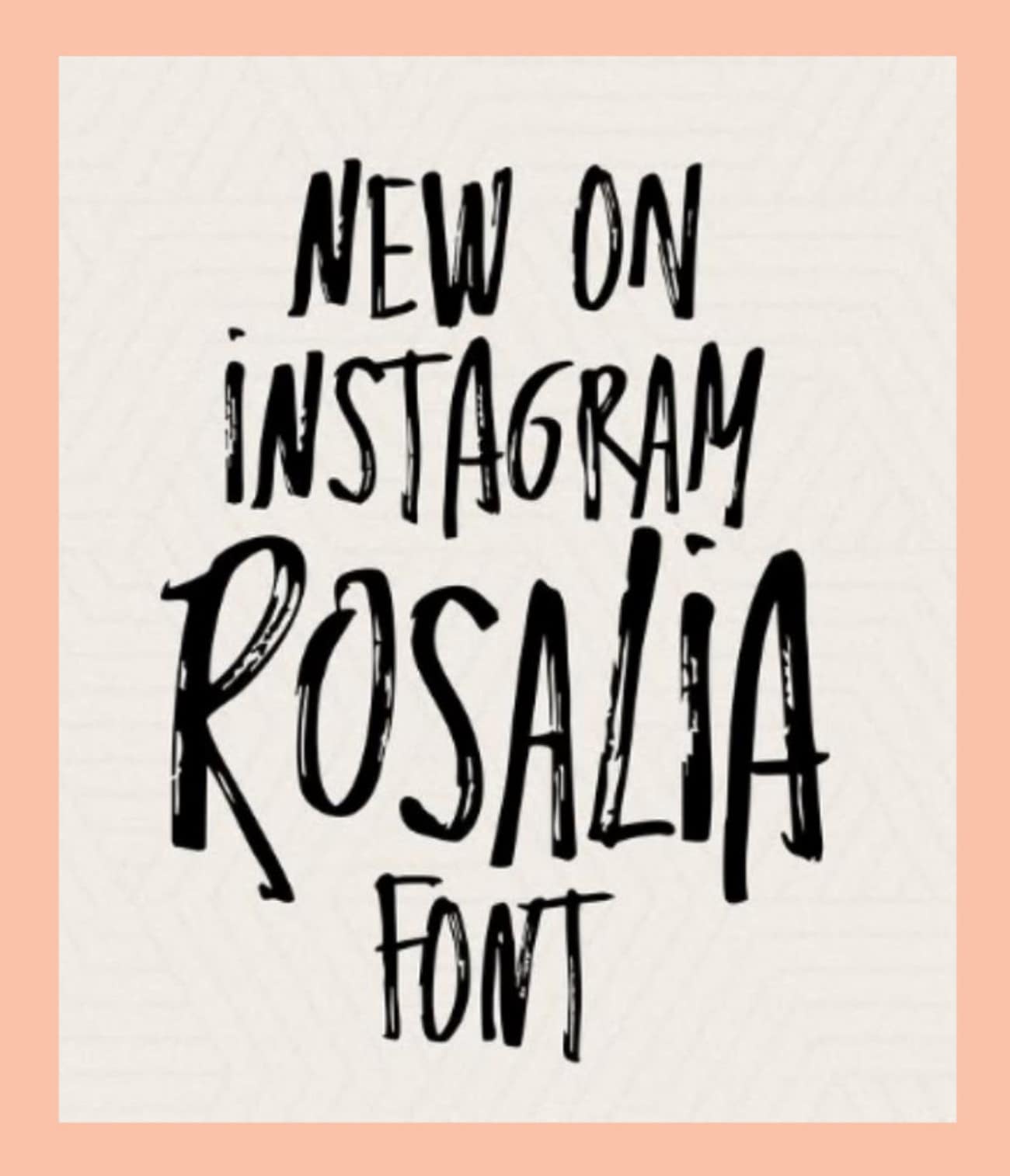 font rosalia in instagram